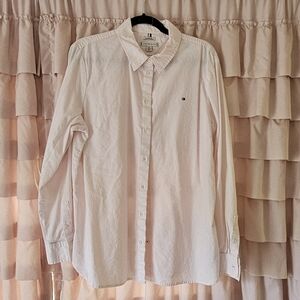 Tommy Hilfiger Light Pink Striped Classic Fit Button-Up Shirt